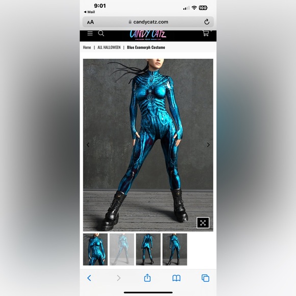 NWT Blue Exomorph Catsuit Onesie - Picture 4 of 6